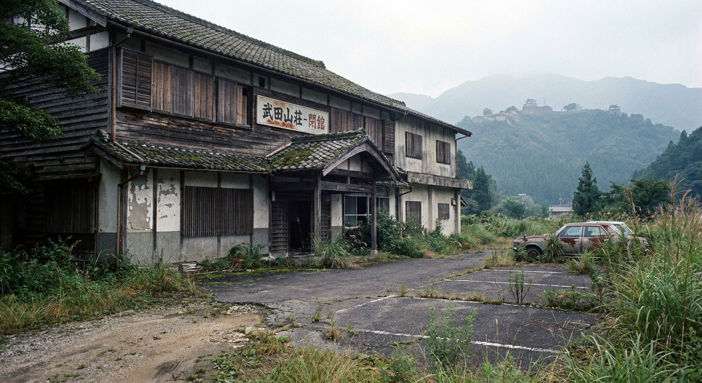 竹田城址山麓 廃旅館 現状