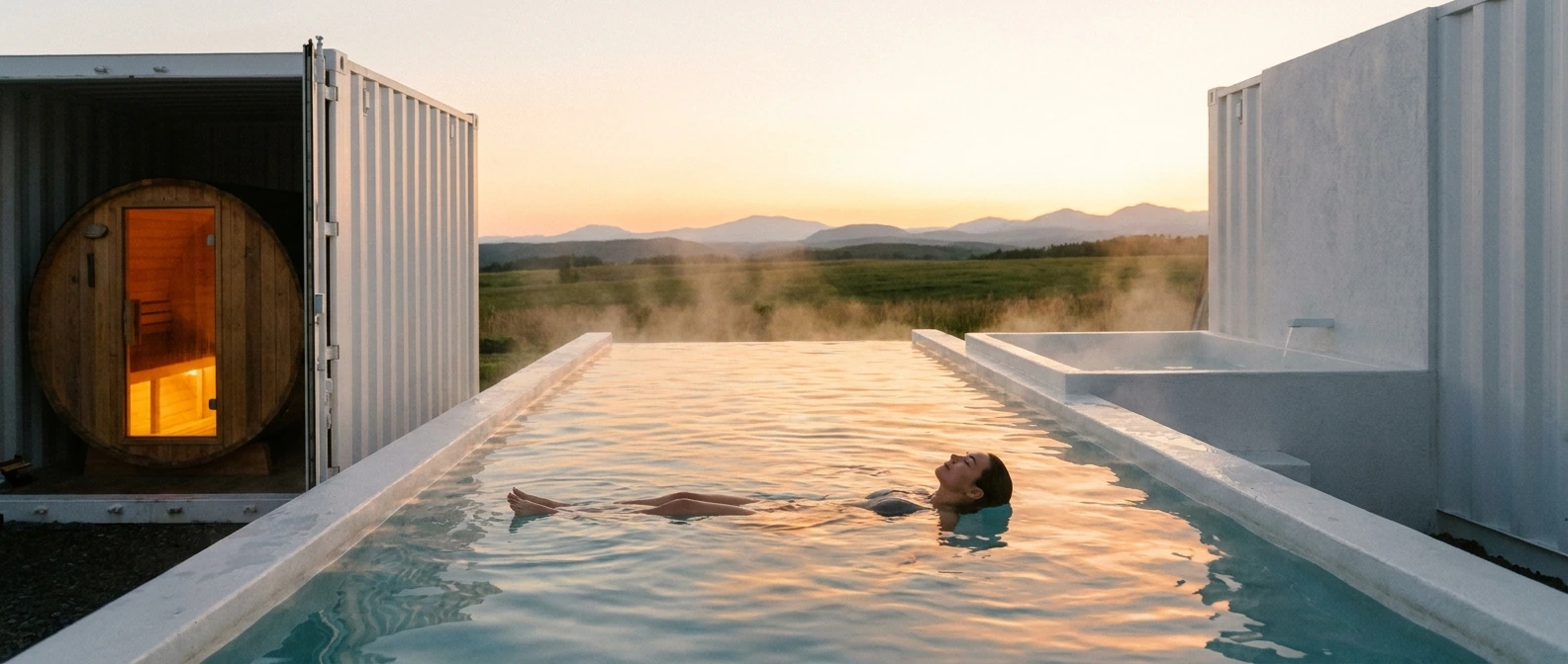 ZONE 02 インフィニティプール — 熊牛の草原を望む