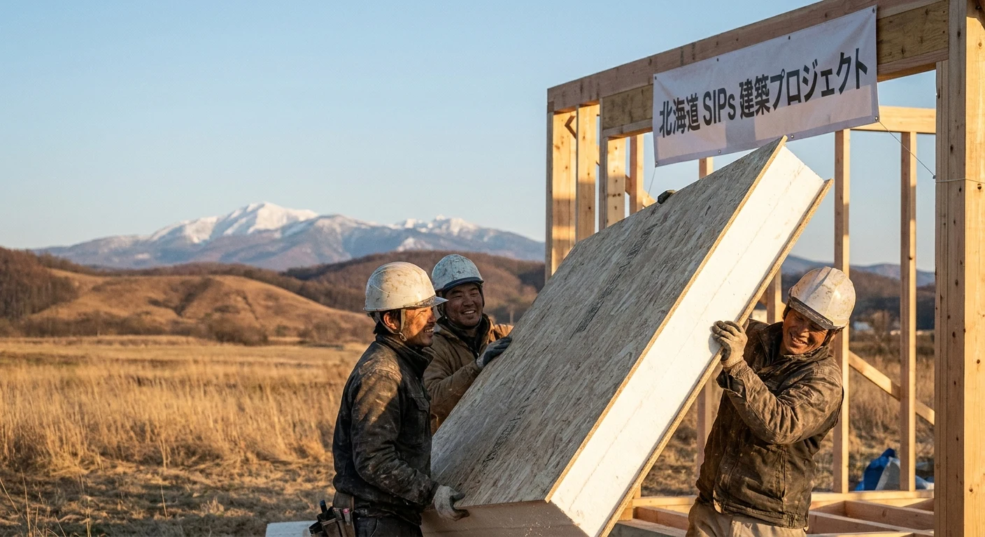 SIPsパネル 建て方作業