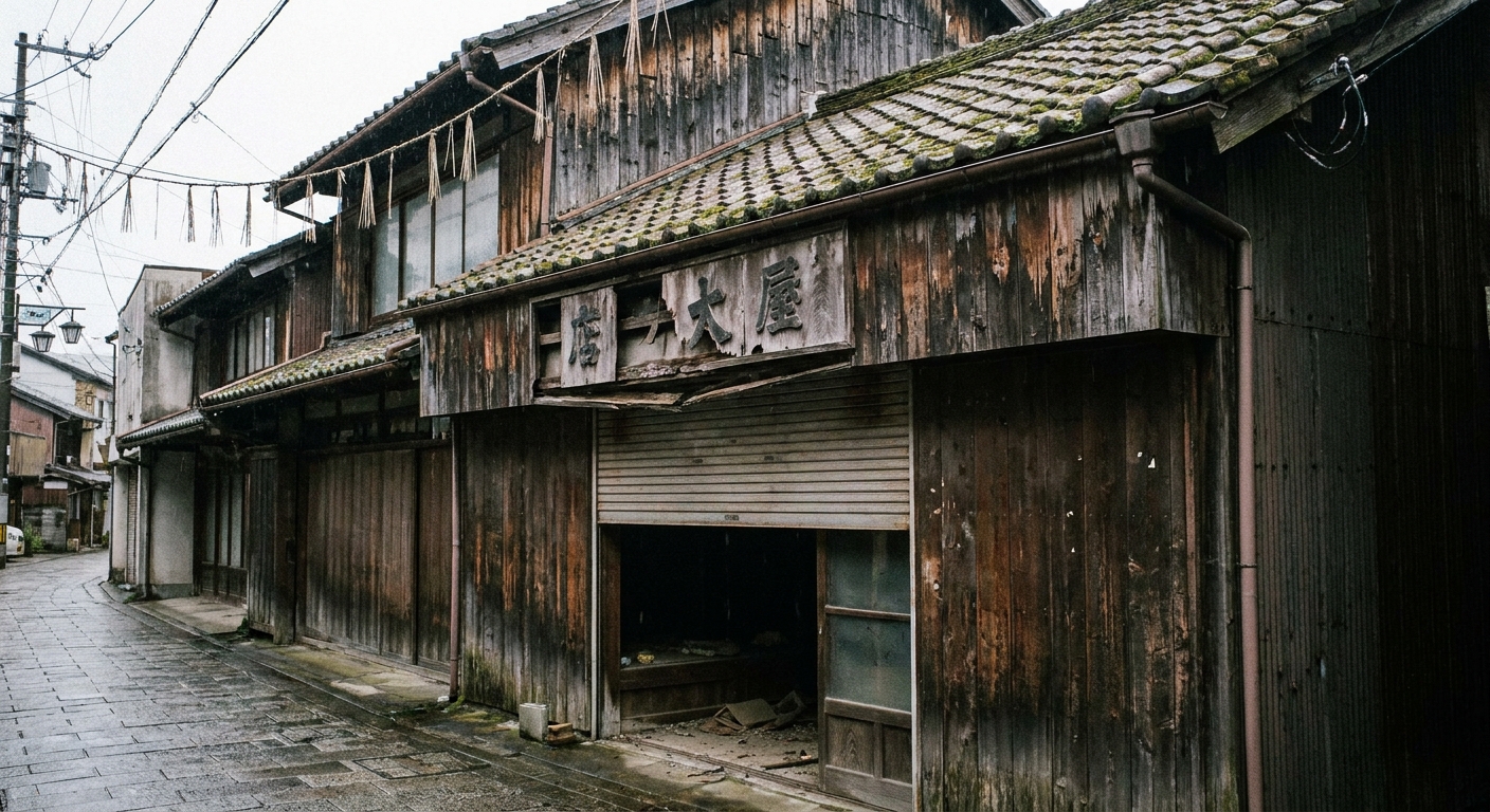 倉吉市街 土蔵付き町家 現状外観