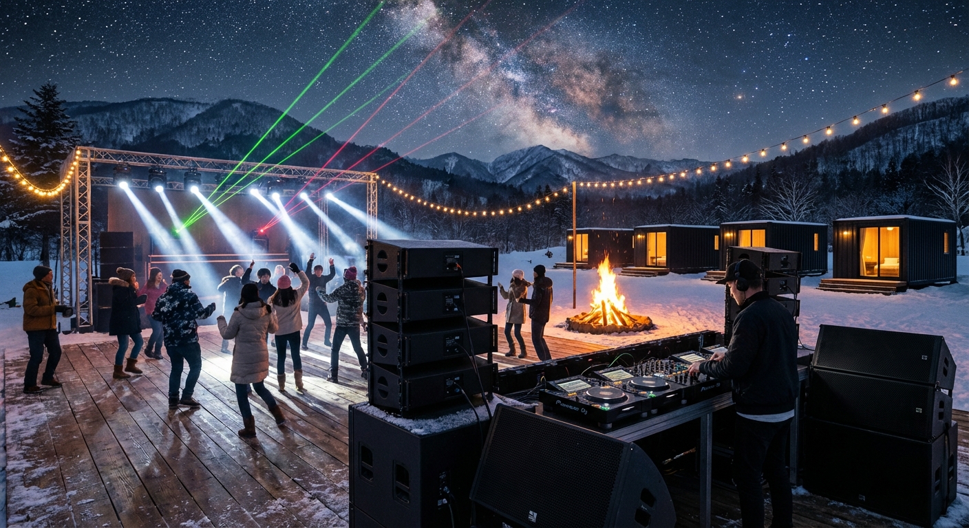 屋外でも音楽体験