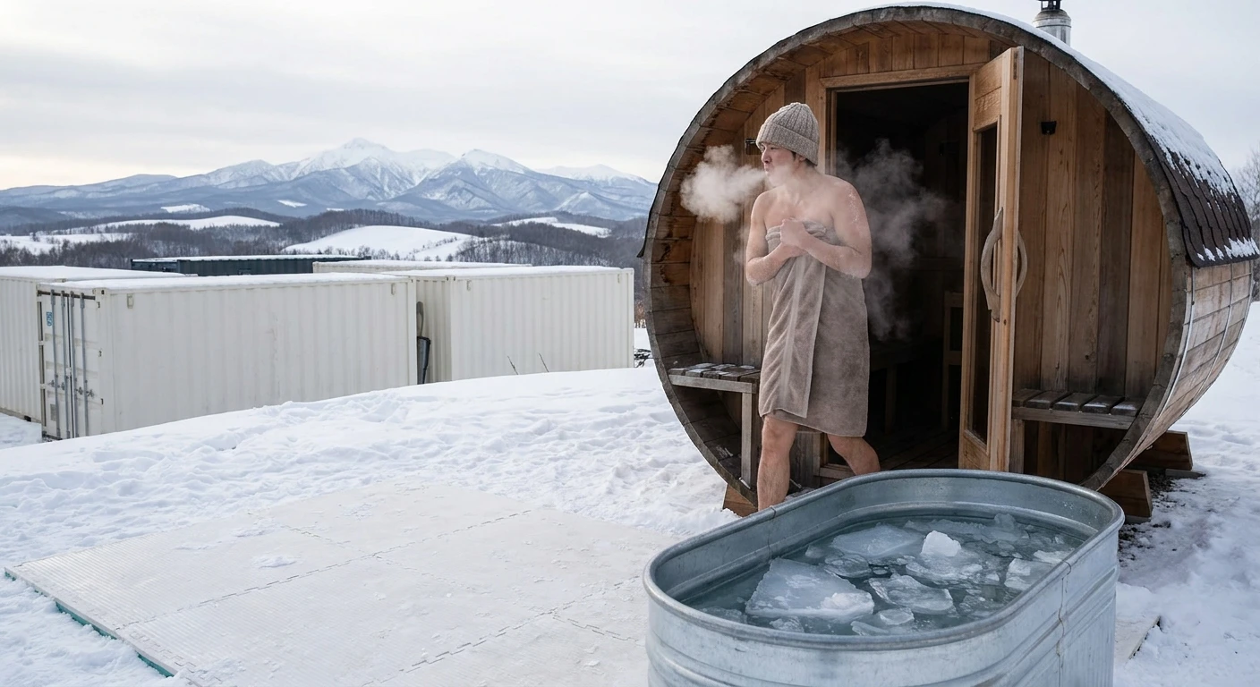 冬のサウナ 北海道